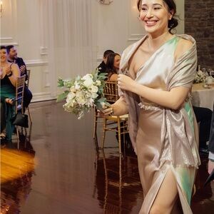 Champagne Birdy Grey Bridesmaid Dress